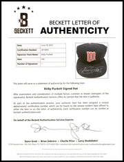 Kirby Puckett Autographed Navy Blue Fleer New Era Hat Minnesota Twins Beckett BAS #AE16683
