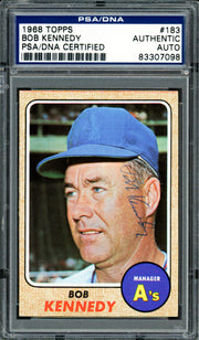 Bob Kennedy Autographed 1968 Topps Card #183 Oakland A's PSA/DNA #83307098