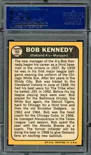 Bob Kennedy Autographed 1968 Topps Card #183 Oakland A's PSA/DNA #83307099