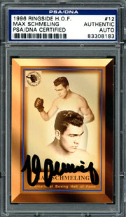 Max Schmeling Autographed 1996 Ringside HOF Card #12 PSA/DNA #83308183