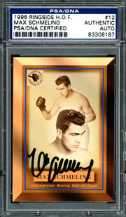 Max Schmeling Autographed 1996 Ringside HOF Card #12 PSA/DNA #83308187
