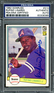 Rufino Linares Autographed 1982 Donruss Card #310 Atlanta Braves PSA/DNA #83308365