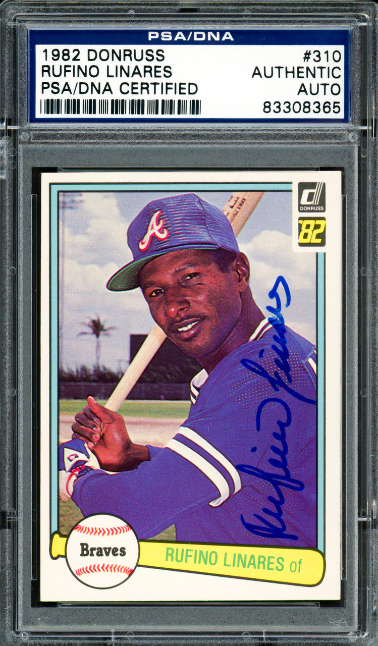 Rufino Linares Autographed 1982 Donruss Card #310 Atlanta Braves PSA/DNA #83308365