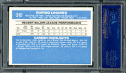 Rufino Linares Autographed 1982 Donruss Card #310 Atlanta Braves PSA/DNA #83308365