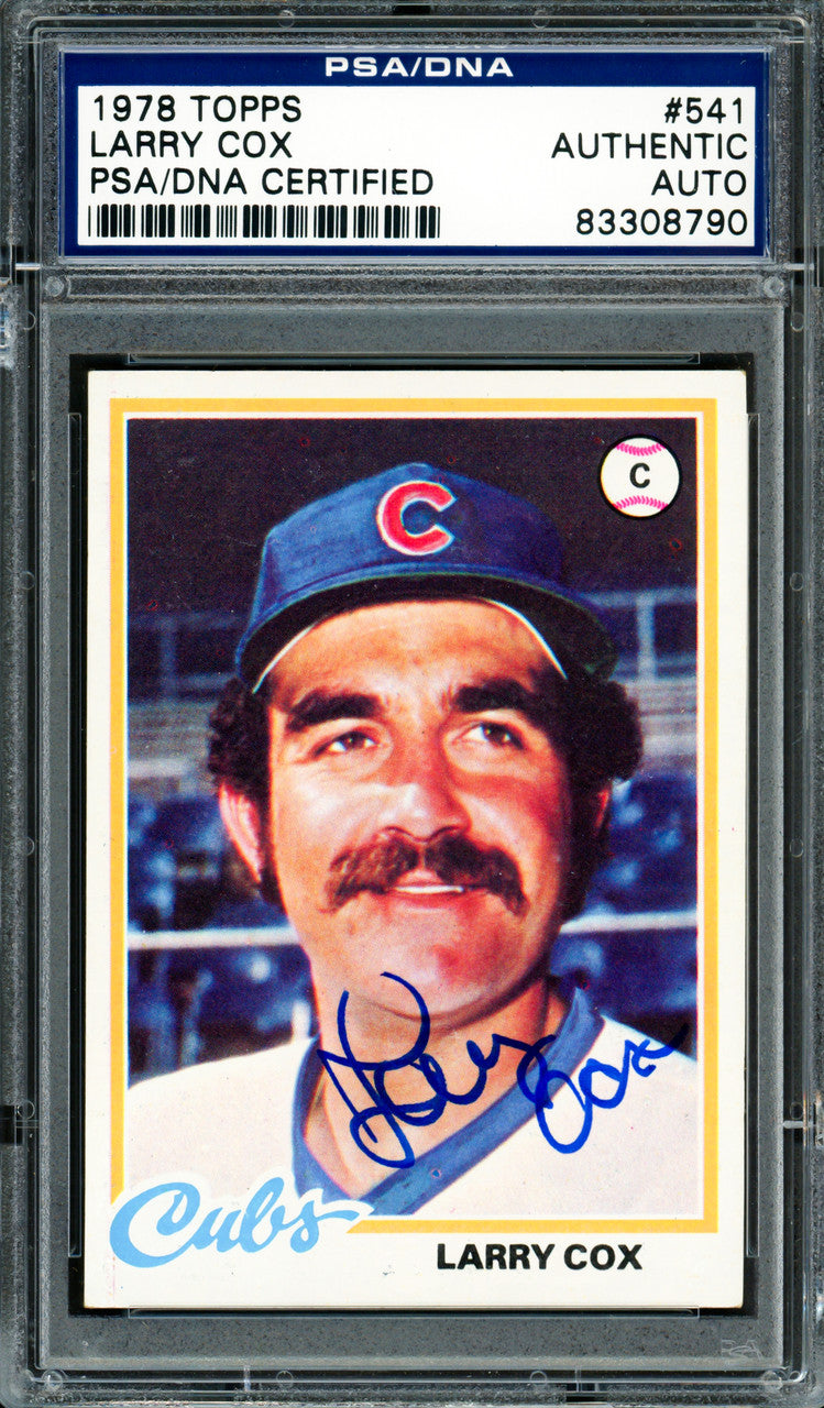 Larry Cox Autographed 1978 Topps Card #541 Chicago Cubs PSA/DNA #83308790