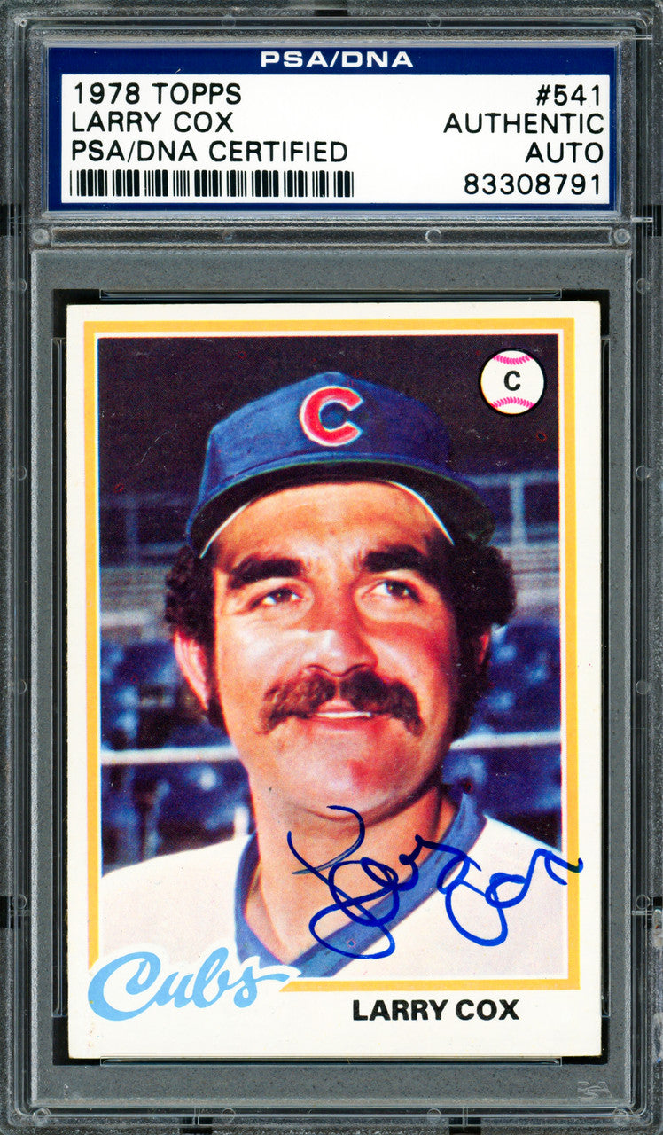 Larry Cox Autographed 1978 Topps Card #541 Chicago Cubs PSA/DNA #83308791