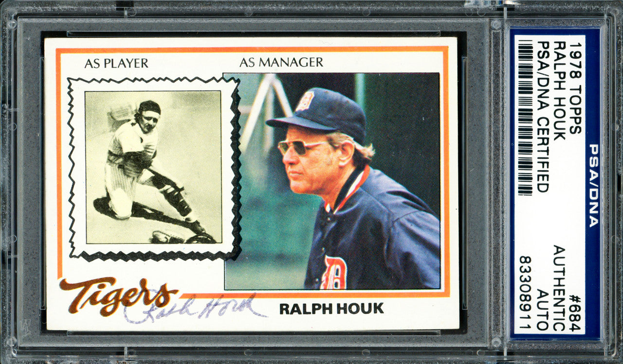 Ralph Houk Autographed 1978 Topps Card #684 Detroit Tigers PSA/DNA #83308911