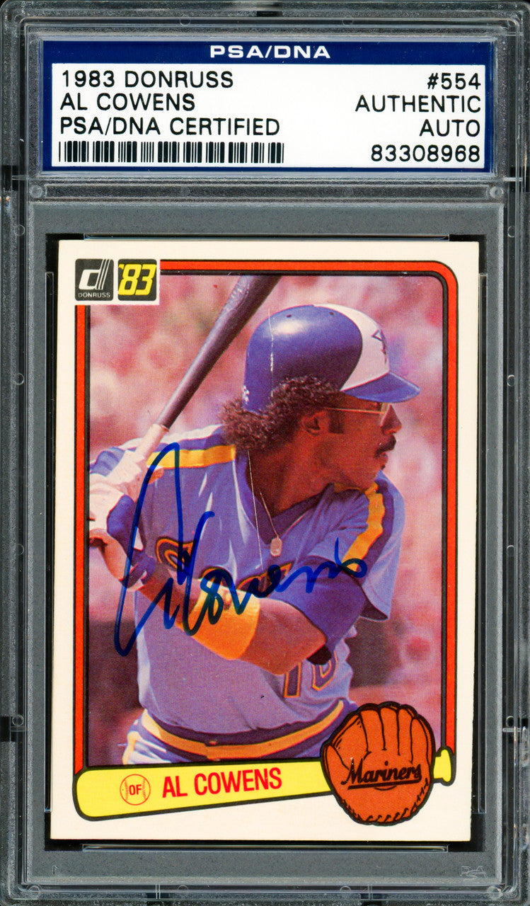 Al Cowens Autographed 1983 Donruss Card #554 Seattle Mariners PSA/DNA #83308968