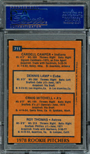Dennis Lamp & Roy Thomas Autographed 1978 Topps Rookie Card #711 PSA/DNA #83309029