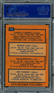 Dennis Lamp & Roy Thomas Autographed 1978 Topps Rookie Card #711 PSA/DNA #83309031