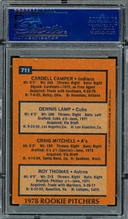 Dennis Lamp & Roy Thomas Autographed 1978 Topps Rookie Card #711 PSA/DNA #83309034