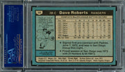 Dave Roberts Autographed 1980 Topps Card #93 Texas Rangers PSA/DNA #83311436