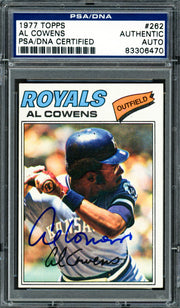 Al Cowens Autographed 1977 Topps Card #262 Kansas City Royals PSA/DNA #83306470