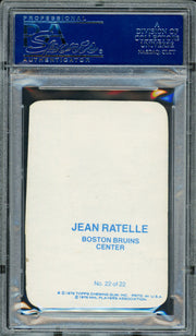 Jean Ratelle Autographed 1976 Topps Glossy Card #22 Boston Bruins PSA/DNA #83468955