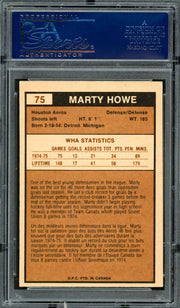 Marty Howe Autographed 1975-76 O-Pee-Chee WHA Rookie Card #75 Houston Aeros PSA/DNA #83466499