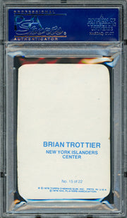 Bryan Trottier Autographed 1976-77 Topps Glossy Card #15 New York Islanders PSA/DNA #83468932