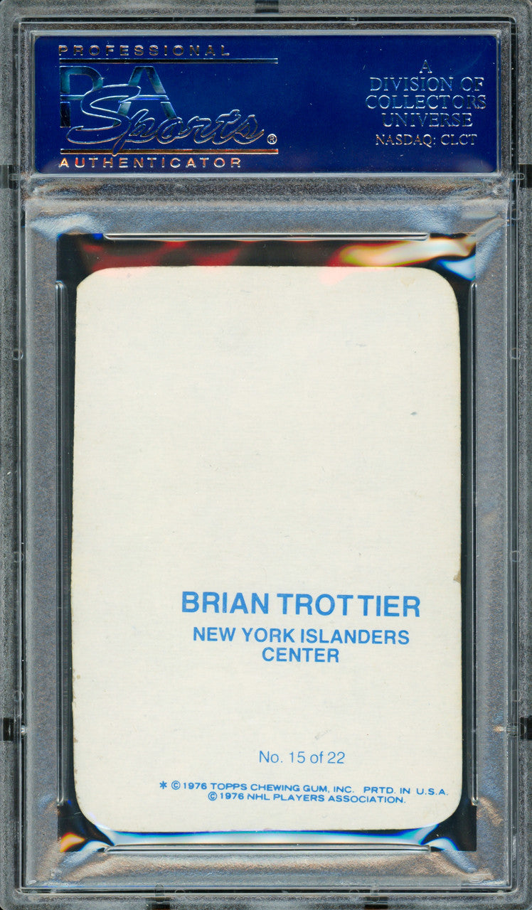 Bryan Trottier Autographed 1976-77 Topps Glossy Card #15 New York Islanders PSA/DNA #83468932