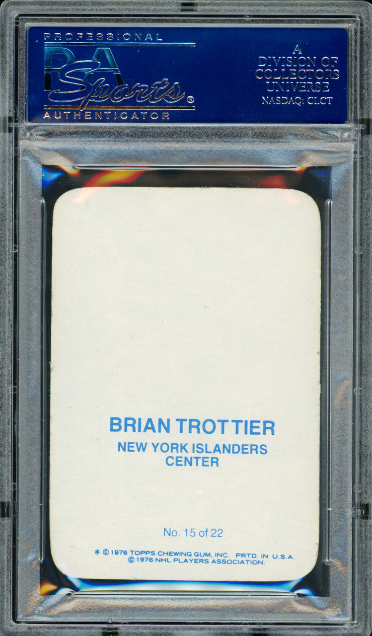 Bryan Trottier Autographed 1976-77 Topps Glossy Card #15 New York Islanders PSA/DNA #83468933