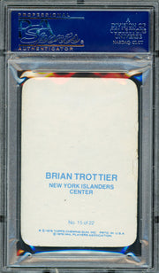 Bryan Trottier Autographed 1976-77 Topps Glossy Card #15 New York Islanders PSA/DNA #83468934