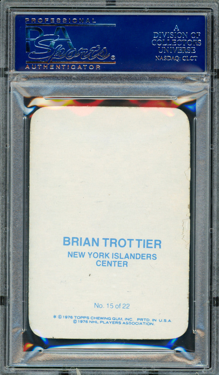 Bryan Trottier Autographed 1976-77 Topps Glossy Card #15 New York Islanders PSA/DNA #83468934