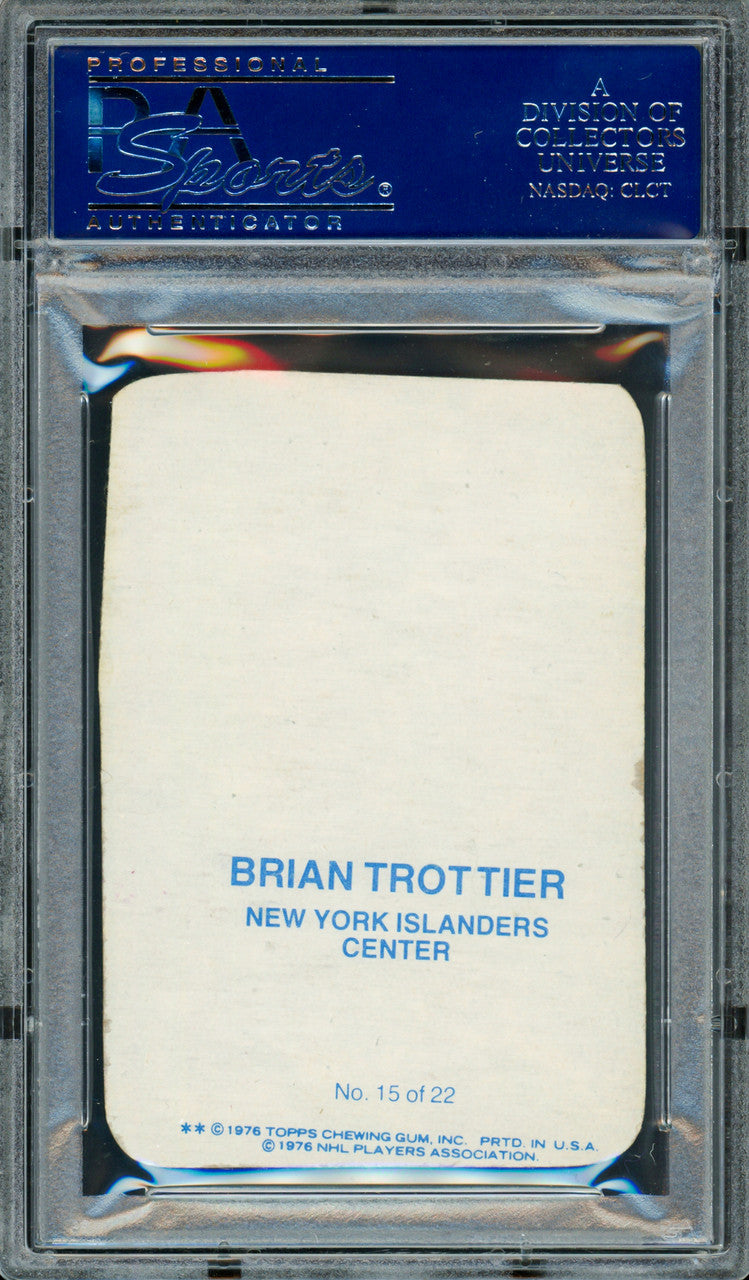 Bryan Trottier Autographed 1976-77 Topps Glossy Card #15 New York Islanders PSA/DNA #83468935