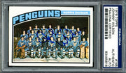 Johnny Wilson Autographed 1976-77 Topps Card #145 Pittsburgh Penguins PSA/DNA #83465818