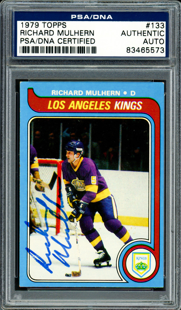 Richard Mulhern Autographed 1979-80 Topps Card #133 Los Angeles Kings PSA/DNA #83465573