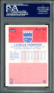LaSalle Thompson Autographed 1986-87 Fleer Card #110 Sacramento Kings PSA/DNA #83717094