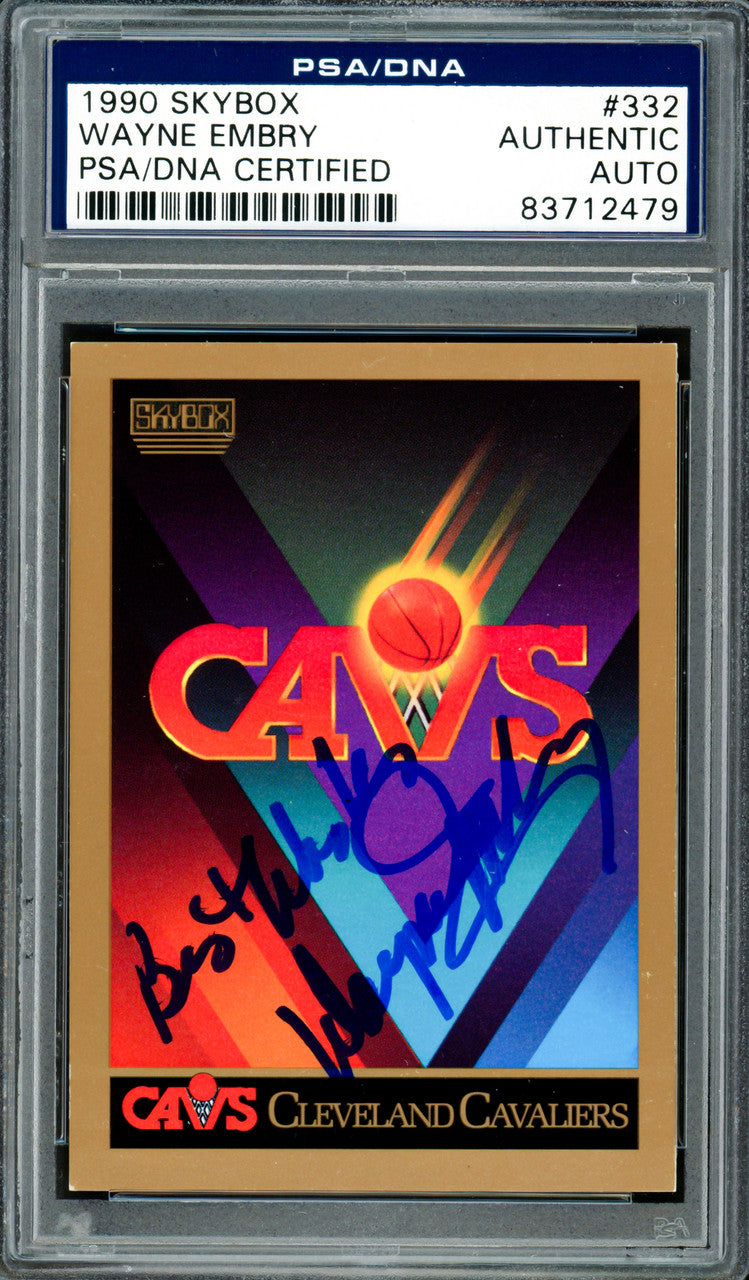 Wayne Embry Autographed 1990-91 Skybox Card #332 Cleveland Cavaliers "Best Wishes" PSA/DNA #83712479