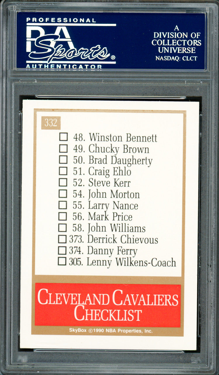 Wayne Embry Autographed 1990-91 Skybox Card #332 Cleveland Cavaliers "Best Wishes" PSA/DNA #83712479
