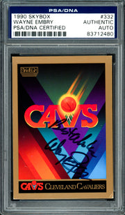 Wayne Embry Autographed 1990-91 Skybox Card #332 Cleveland Cavaliers "Best Wishes" PSA/DNA #83712480