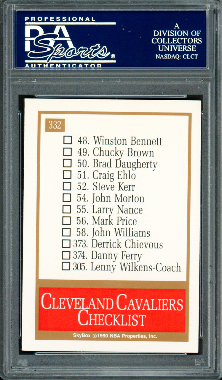 Wayne Embry Autographed 1990-91 Skybox Card #332 Cleveland Cavaliers "Best Wishes" PSA/DNA #83712480