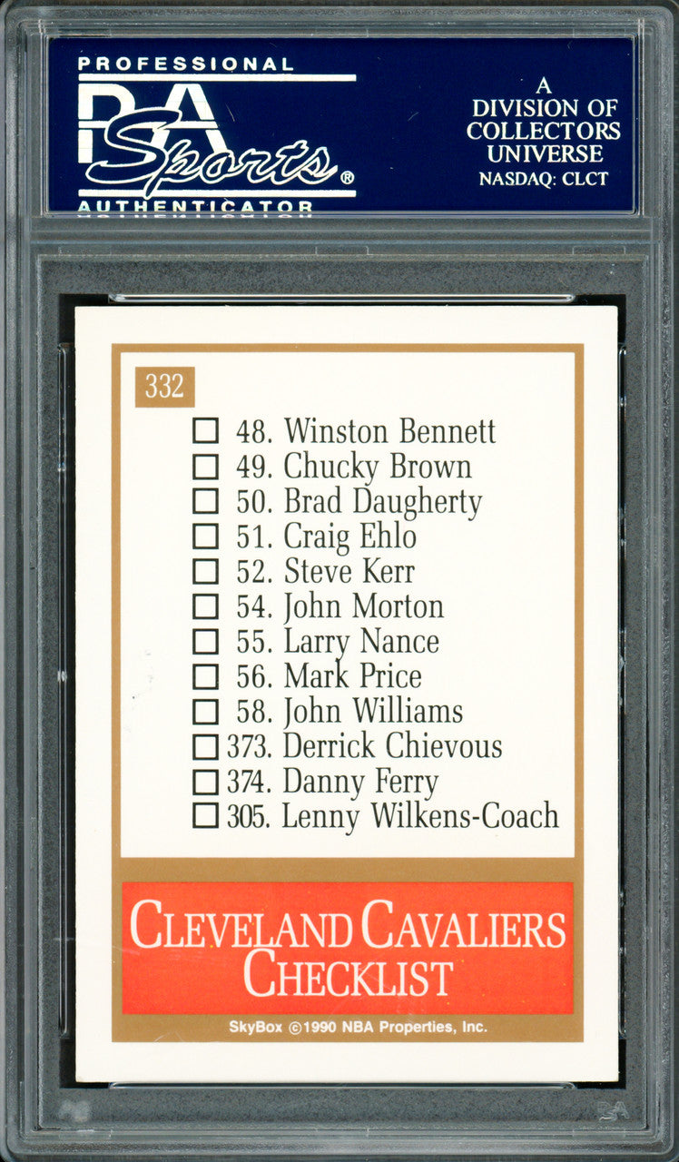 Wayne Embry Autographed 1990-91 Skybox Card #332 Cleveland Cavaliers "Best Wishes" PSA/DNA #83712481