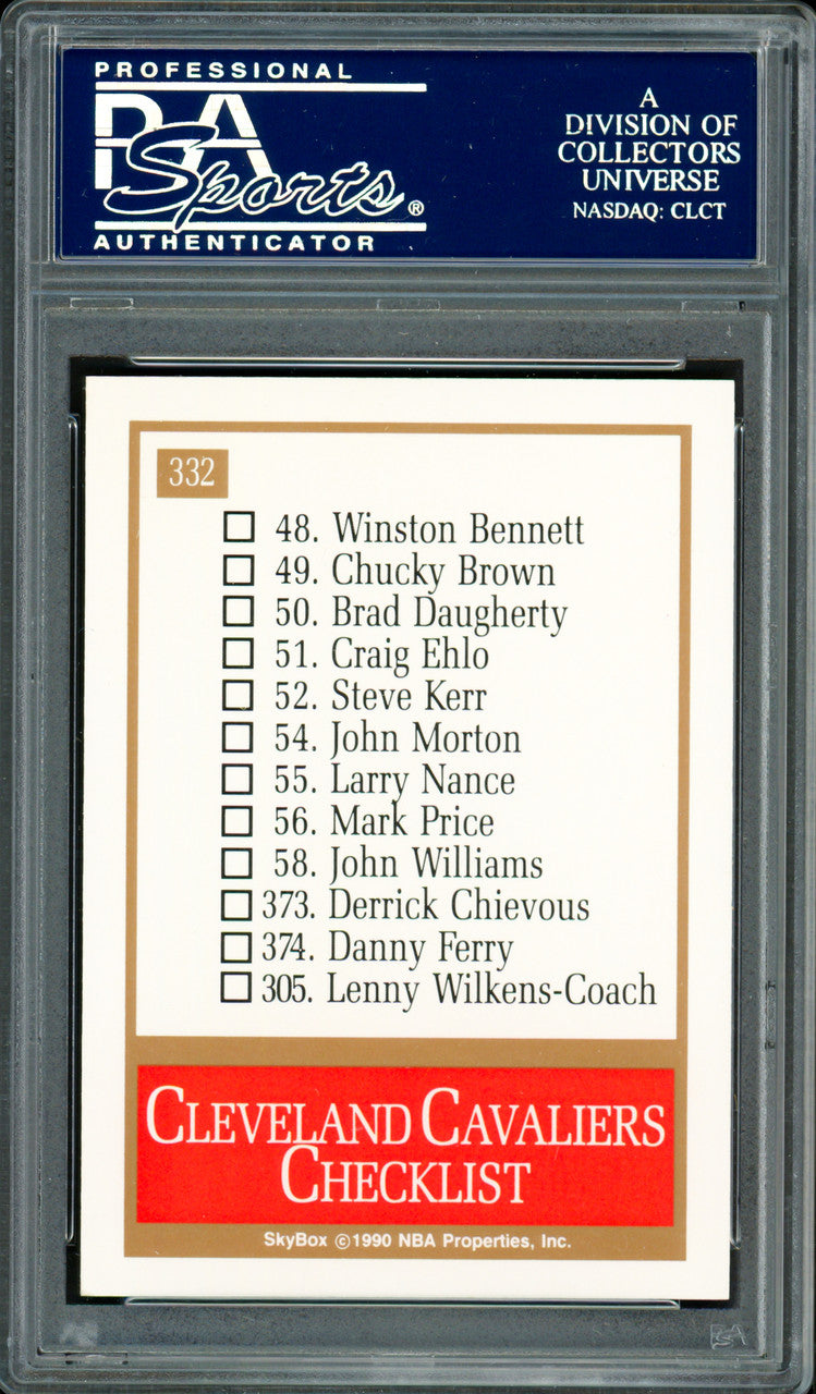 Wayne Embry Autographed 1990-91 Skybox Card #332 Cleveland Cavaliers "Best Wishes" PSA/DNA #83712482