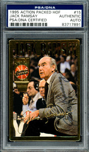 Jack Ramsay Autographed 1995 Action Packed HOF Card #15 Portland Trail Blazers PSA/DNA #83717891