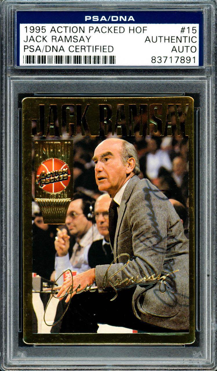 Jack Ramsay Autographed 1995 Action Packed HOF Card #15 Portland Trail Blazers PSA/DNA #83717891