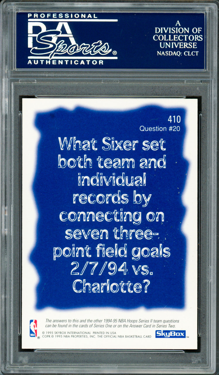Ed Snider Autographed 1994-95 Hoops Card #410 Philadelphia 76ers Owner PSA/DNA #83716621