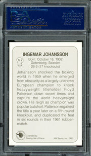 Ingemar Johansson Autographed 1991 AW Sports Card #93 PSA/DNA #83314025