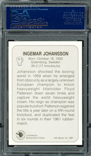 Ingemar Johansson Autographed 1991 AW Sports Card #93 PSA/DNA #83314026