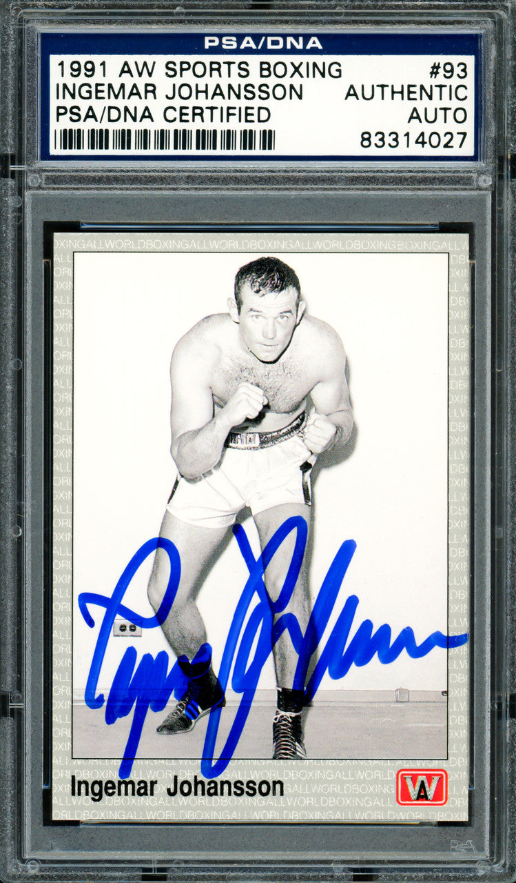 Ingemar Johansson Autographed 1991 AW Sports Card #93 PSA/DNA #83314027