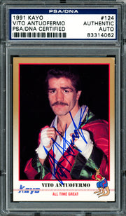 Vito Antuofermo Autographed 1991 Kayo Card #124 PSA/DNA #83314062