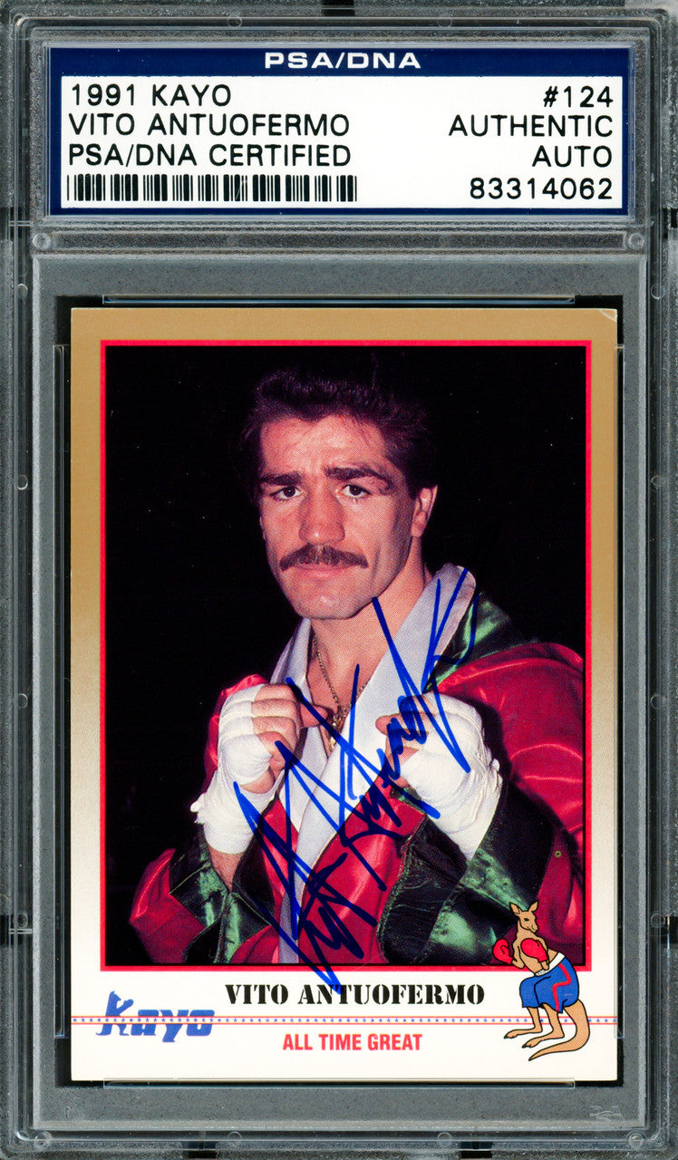 Vito Antuofermo Autographed 1991 Kayo Card #124 PSA/DNA #83314062
