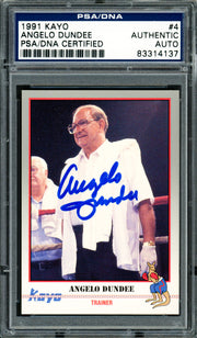 Angelo Dundee Autographed 1991 Kayo Card #4 Trainer PSA/DNA #83314137