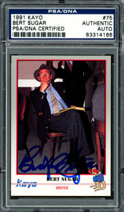 Bert Sugar Autographed 1991 Kayo Card #75 Writer PSA/DNA #83314166