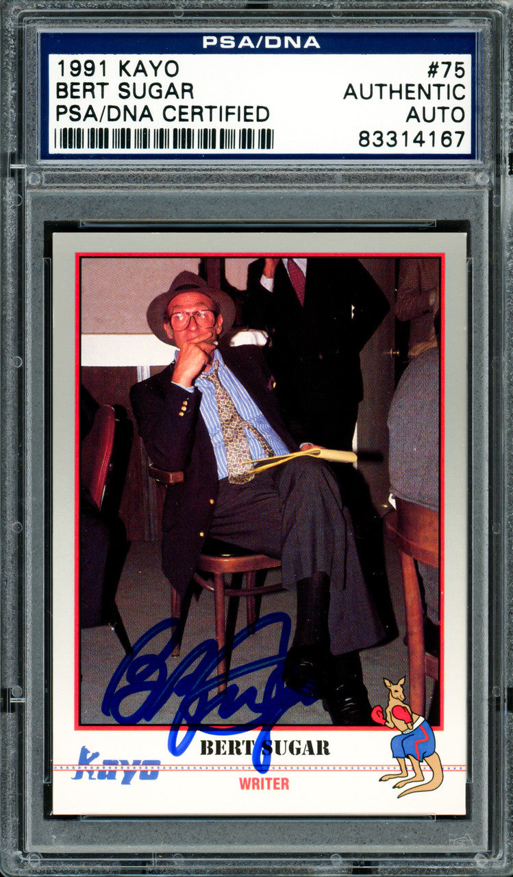 Bert Sugar Autographed 1991 Kayo Card #75 Writer PSA/DNA #83314167