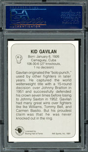 Kid Gavilan Autographed 1991 AW Sports Card #85 PSA/DNA #83314241