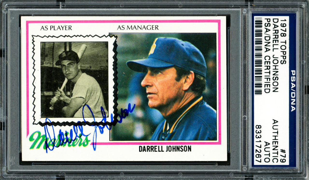 Darrell Johnson Autographed 1978 Topps Card #79 Seattle Mariners PSA/DNA #83317267