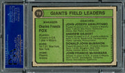 Charlie Fox Autographed 1974 Topps Card #78 San Francisco Giants PSA/DNA #83317526