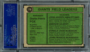 Charlie Fox Autographed 1974 Topps Card #78 San Francisco Giants PSA/DNA #83317527