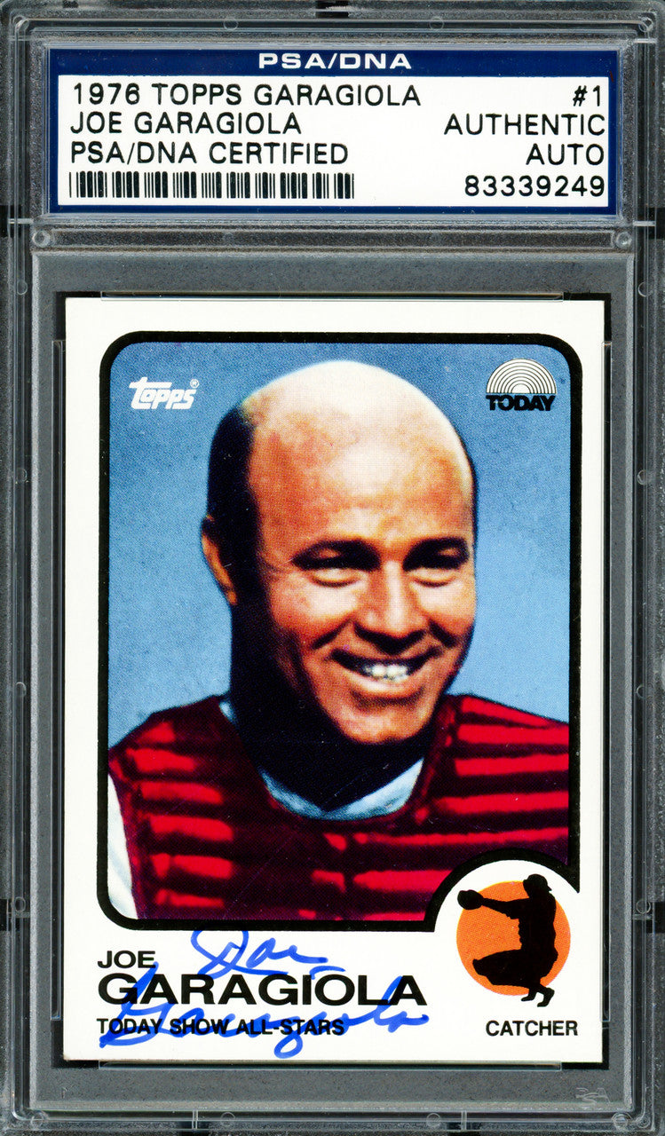 Joe Garagiola Autographed 1976 Topps Card #1 Today Show PSA/DNA #83339249